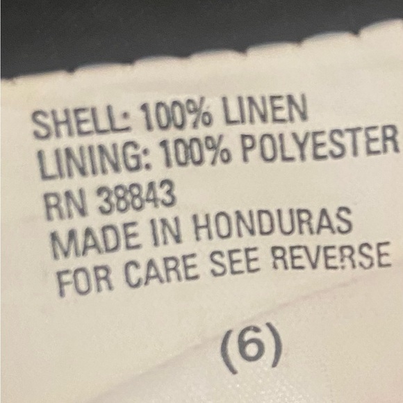 Vintage Larry Levine 100% linen navy single button lined jacket size 6 - Picture 9 of 10